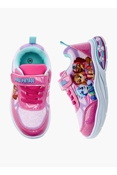 PAW PATROL Printed Light-Up Sneakers with Hook and Loop Closure