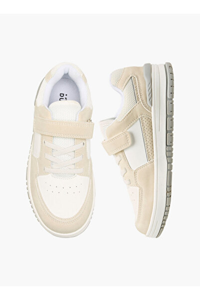 Mister Duchini Mister Duchini Panelled Sneakers with Hook and Loop Closure