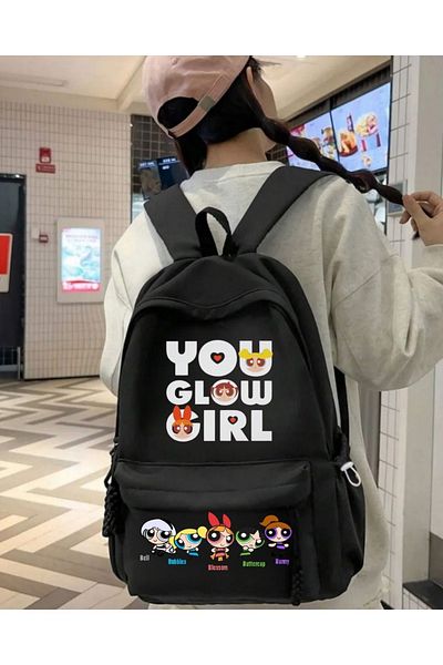 Toum Powerpuff Girls Printed School, Dershane, Σακίδιο πλάτης μαθήματος