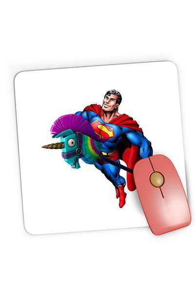 OEM Mousepad Gaming Superman Fortnite Horse Colorfull Troll Fly Happy Smilling, 21x19 см