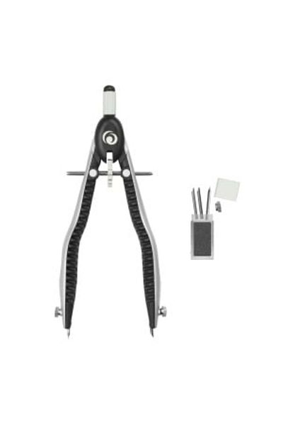 Herlitz Quick-set Compass My.pen, Material Plastic & Metal, Color Black/grey