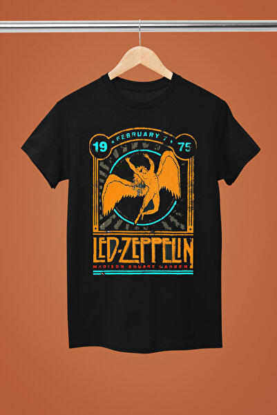 MAGORS LED ZEPPELIN BASKILI PAMUKLU KISA KOLLU REGULAR KALIP ROCK TSHIRT