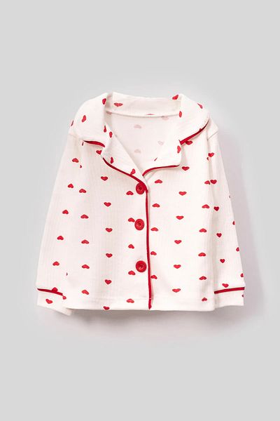 e-çocuk Girls' Cotton Button down Long Sleeve Pajamas Set - 1507 -1508