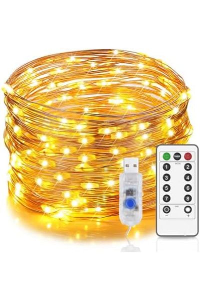 Yuwell YU WELL LED Fairy Light (5m/USB+Remote, Warm White)
