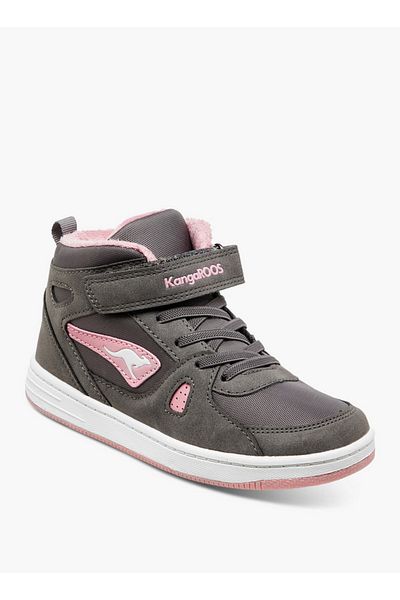 Kangaroos Girls' Panelled High Top Shoes with Hook and Loop Closure