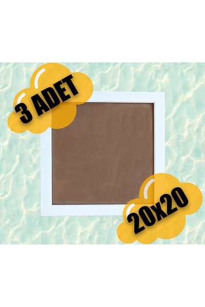 Wooden Factory White 20X20 Frame Set of 3 – Blank Picture/Foto Frame Wall Decor