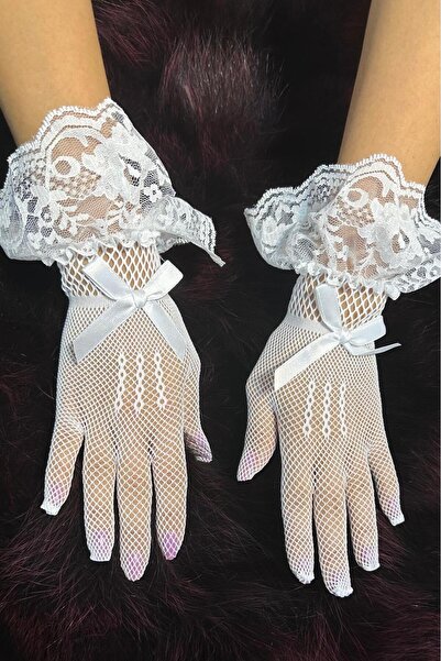 Bikini Mayokini Dünyası Курделелі Дантель Елдівен - Беяз