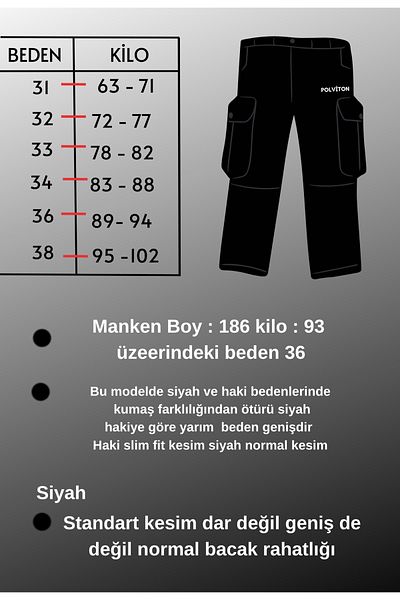 Polviton Men's Cargo Pants Outdoor Fabric