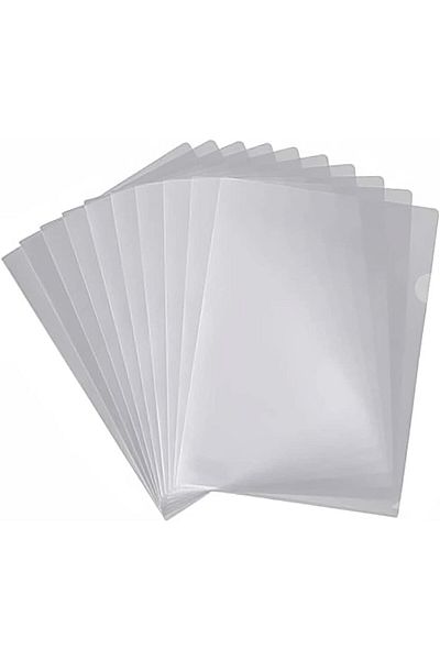 MAXİ Pack of 50 Waterproof A4 L-Type Transparent Pockets Folder