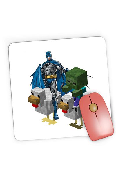 OEM Mousepad Gaming Batman Minecraft Chicken Race Zombie Puzzle Pixels, 21x19 см