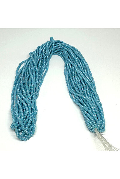 Bi hızlı Cam Kum Boncuk 11/0 Dizili Çek Boncuğu, Cezaevi Boncuğu, 2 mm Parlak Mavi