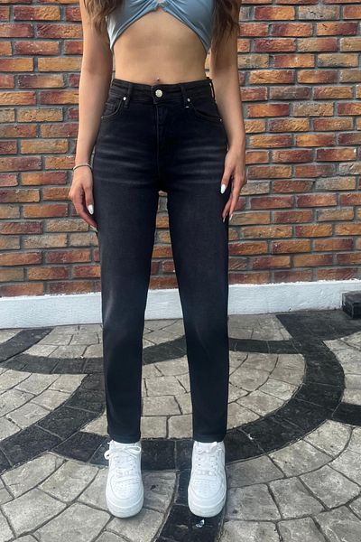 BİKELİFE Women's High Waist Boyfriend Lycra Jeans