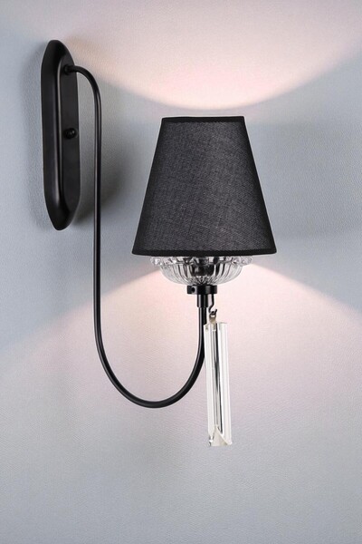 Lumexx Countes Black Wicket Black Lamp Shade Sconce
