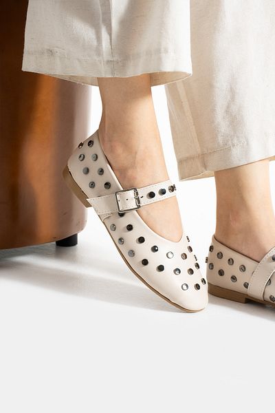 wolk shoes Beige Tropical Women's Ballerinas