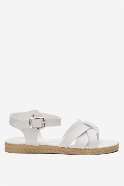 N MODA Kadın Şık Günlük Örgü Bantlı Sandalet Yazlık Rahat Tabanlı Ayakkabı İş...