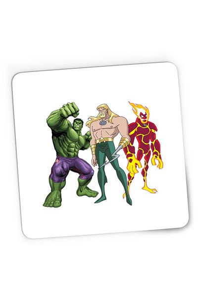 OEM Mousepad Gaming Aquaman Cartoon Ben10 Fire Monster Hulk Green, 21x19 см