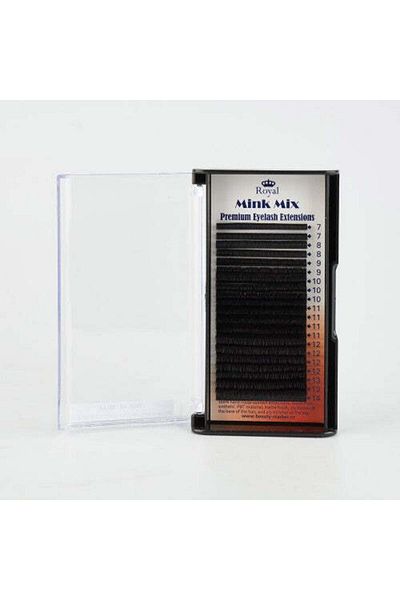 Royal Beauty Extensii de gene Premium ROYAL Mink, Curbură J, Lungime Mix, Grosime 0.10 mm, 20 rânduri