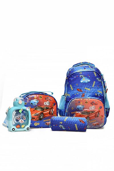 ELATAE Set of 4 Primary School Bags School Bag & Thermal Lunch Bag & Pen Holder & Water Bottle 1370