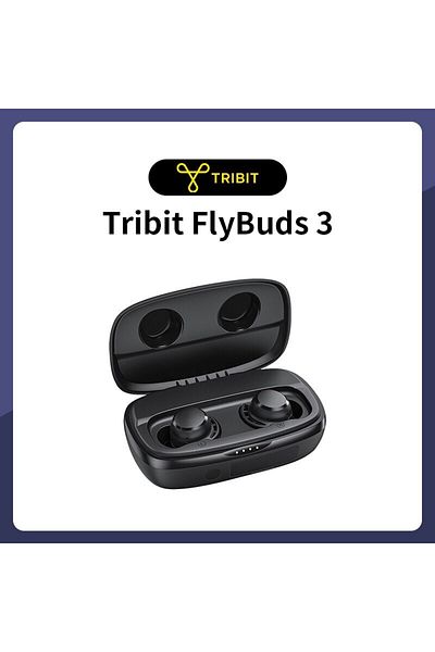 Choice Black Tribit FlyBuds 3 TWS Bluetooth Earphones IPX8 Waterproof 100 Hours Playtime Wilreless Headphon