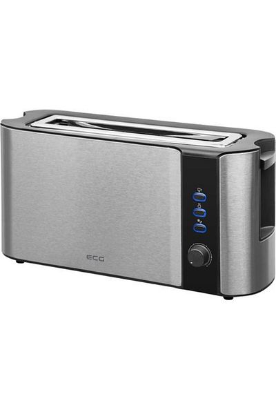 ECG Prăjitor de pâine ST 10630 din oțel inoxidabil, 1000 W, 2 felii, 6 niveluri de rumenire