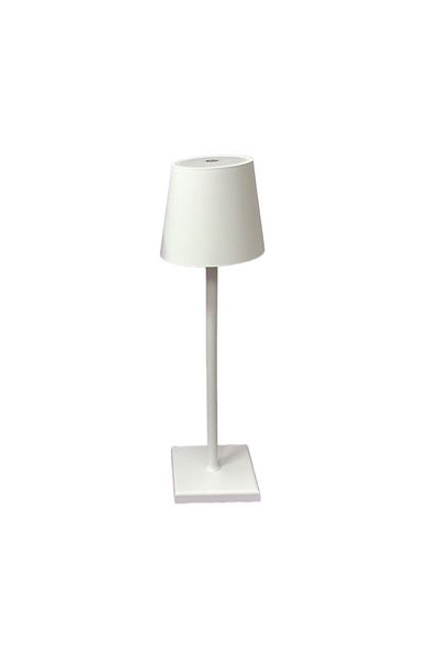 Tescomak Rechargeable touch LED table lamp with telescopic rod, white