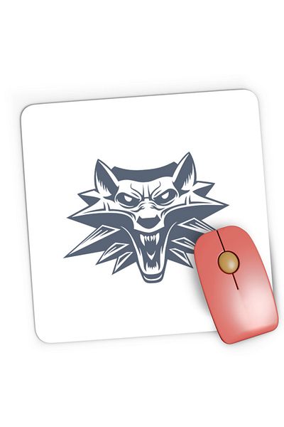 OEM Mousepad Gaming Witcher Wolf Head Wizard Alliance, 21x19 см