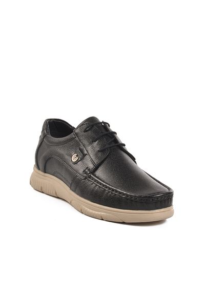AYK'S Black-Beige Genuine Leather Men's Casual Shoes 232061 m