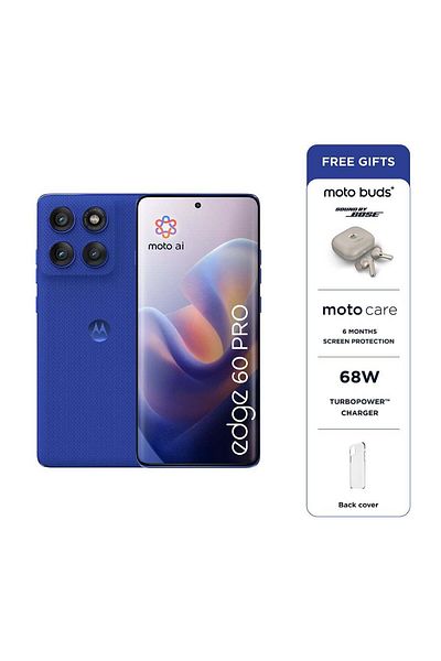 Motorola Edge 60 Pro 5G Dual SIM PANTONE Dazzling Blue 12GB+12GB RAM 512GB