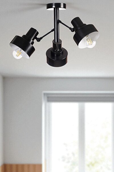 Lumexx JESUS 3 LÜ SİYAH PLAFONYER AVİZE