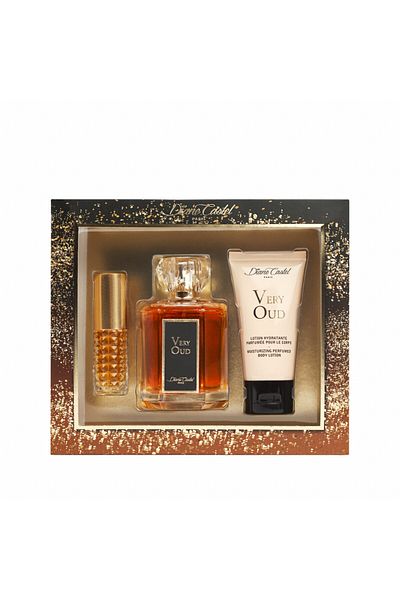 Diane Castel Gift set of 3 Very Oud products, eau de parfum + body lotion + mini perfume