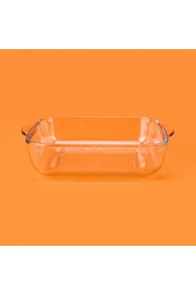 Paşabahçe Borcam Oven Tray - Transparent - 26X22 cm