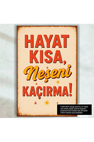 Hayat Poster hayat kısa neşeni kaçırma komik eğlenceli motivasyon sözleri duv...