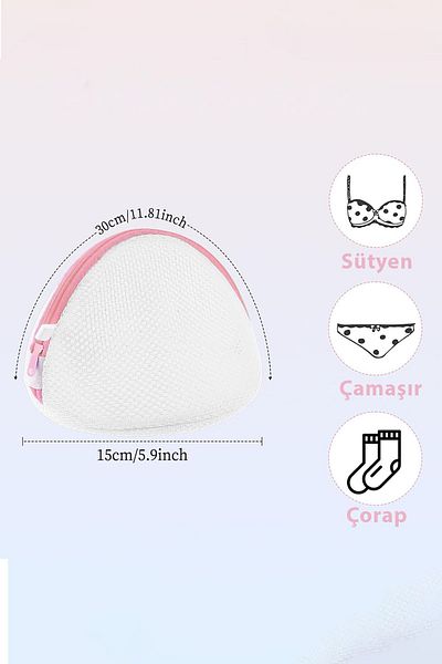 Tois Baby Bra Washing Net 2 Pieces Zippered Fabric Bra Protector Washing Apparatus