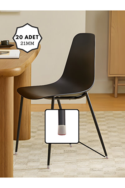 Kacar 20’li Pabuç 21mm Sandalye Ayağı Koruyucu Zemin Çizilmez Kaymaz Sessiz A...