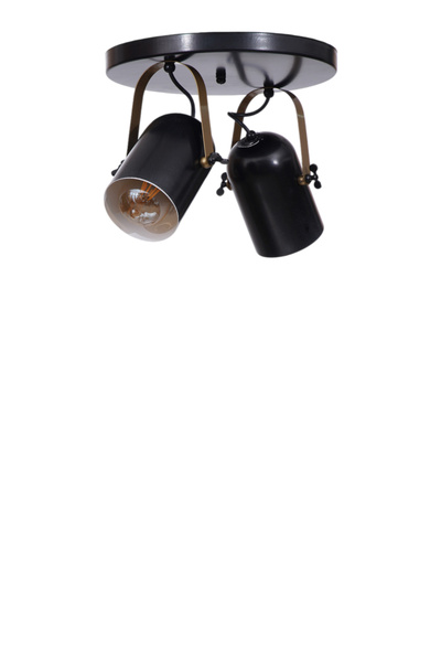 Lumexx LONDON 2 Lİ TEPSİLİ SİYAH PLAFONYER AVİZE