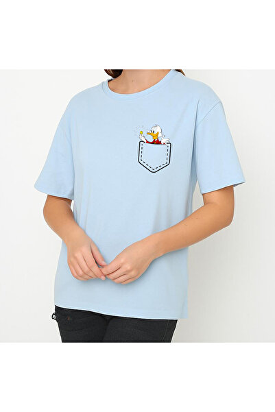 VOICTEC tricou oversize dufy duck imprimat pentru femei