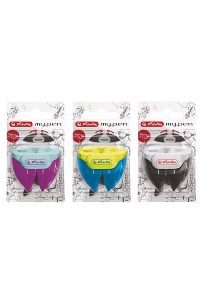 Herlitz Double Sharpener My.pen, Material Plastic, 3 Color Combinations