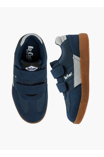 Lee Cooper Boys' Panelled Sneakers with Hook and Loop Closure
