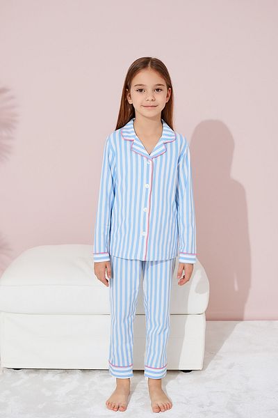 e-çocuk Set pijamale cu mâneci lungi din bumbac pentru fete - 1507 -1508