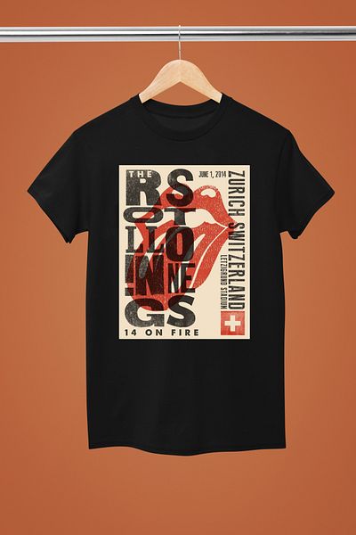 MAGORS Rolling Stones Printed Cotton Crew Neck Regular Fit Short Sleeve Women's Tshirt