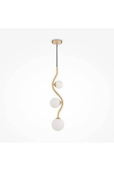 MAYTONI Uva chandelier MOD059PL-03G, 3xG9, gold+white, IP20,