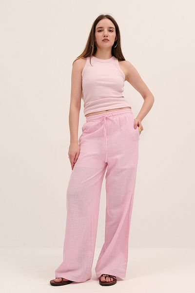 Addax Wide Leg Trousers with Pockets Pn58800-Pnl