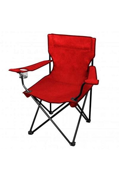 gardenline Folding chair for garden, camping, fishing, red, max 120 kg, 50x50x80 cm