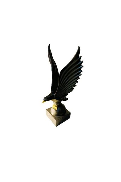 BLA BLA FOAM Large Eagle Resin Statue, 33 cm Black/Gold