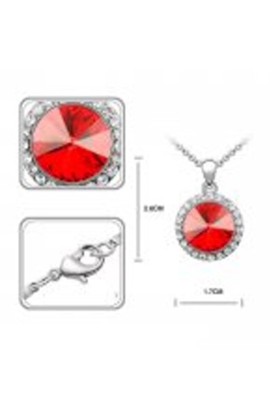 Kelan LadyR jewelry set – passionate red crystals, S925 silver plated