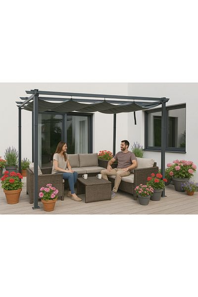 jumi PERGOLA tarasowa ALTANA z zadaszeniem PAWILON 3x4m ogród