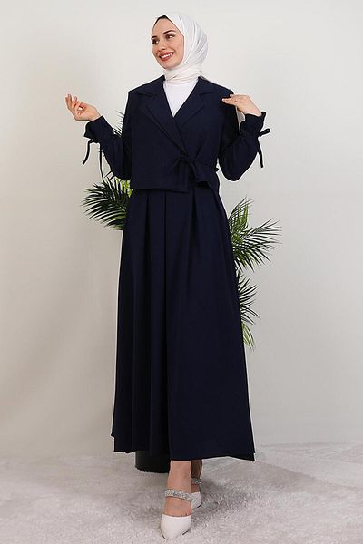 GİYZAMİLA Benay Double Suit Navy Blue