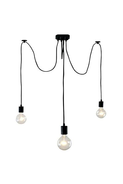 Aptel Chandelier, 3 light points, 110 cm, black
