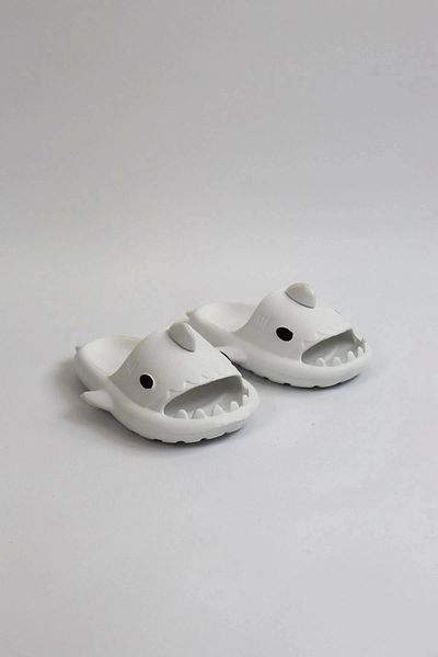 Combin Tower with Guns Wg500 Shark White Unisex Full Orthopedic Slippers Shark Slides Children
