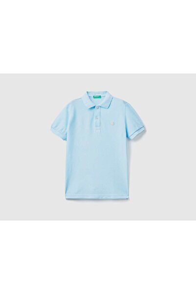 United Colors of Benetton Organic Cotton Neon Polo T-Shirt for Kids with Logo